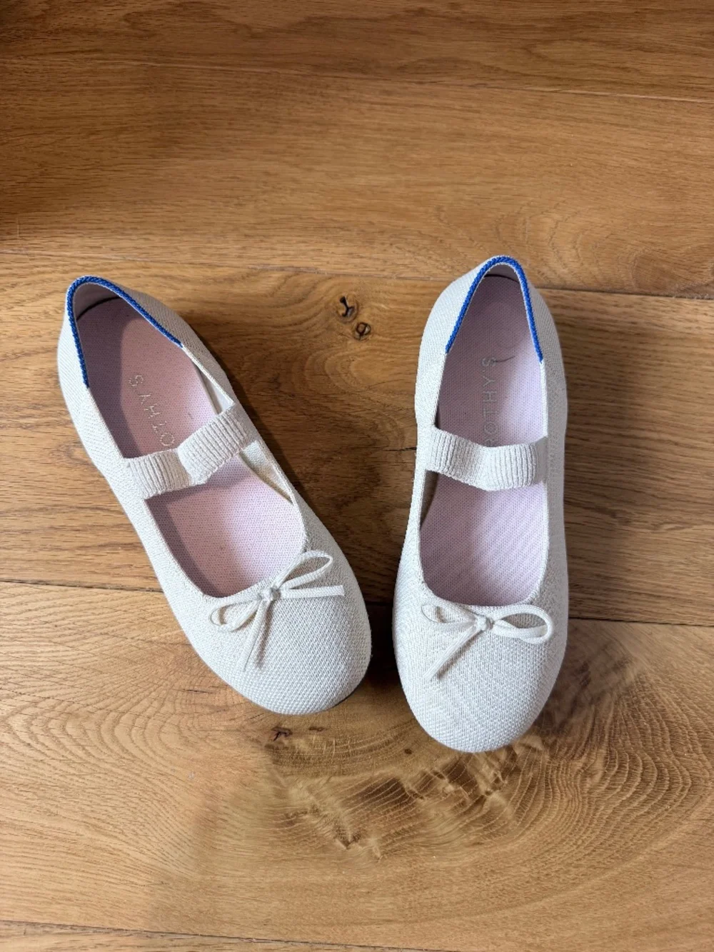 Rothy’s Kids ivory Mary Jane flat